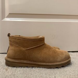 BearPaw Tan Suede Ankle Booties
